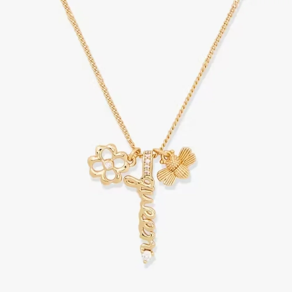 💛▪️Kate Spade▪️ love you, mom queen bee charm pendant necklace